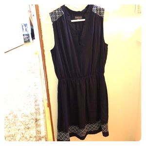 Sleeveless drop waist sun dress